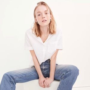 Madewell Linen-Blend Swenson Popover Shirt